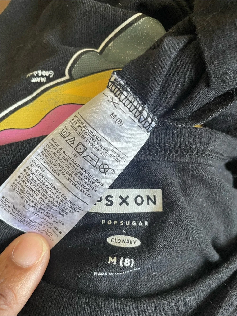 PopSugar x Old Navy Black Kids Simpsons Graphic Tee Size M 8